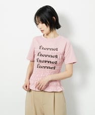 CTKID01049 TONEA(トネア) シャーリングロゴTシャツ ピンク