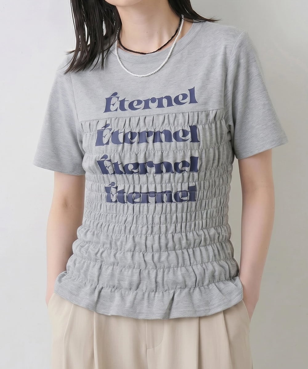 CTKID01049 TONEA(トネア) シャーリングロゴTシャツ グレー