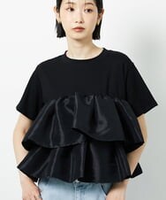 CTKID03063 TONEA ティアードフリルTシャツ ブラック