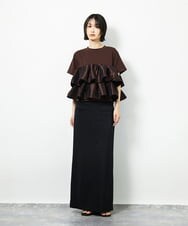 CTKID03063 TONEA ティアードフリルTシャツ ブラック