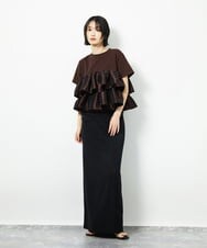 CTKID03063 TONEA ティアードフリルTシャツ ブラック