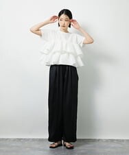 CTKID03063 TONEA ティアードフリルTシャツ ブラック