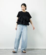 CTKID03063 TONEA ティアードフリルTシャツ ブラック