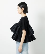 CTKID03063 TONEA(トネア) ティアードフリルTシャツ ブラック