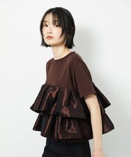 CTKID03063 TONEA ティアードフリルTシャツ ブラック