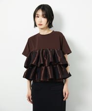CTKID03063 TONEA ティアードフリルTシャツ ブラック