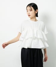 CTKID03063 TONEA ティアードフリルTシャツ ブラック