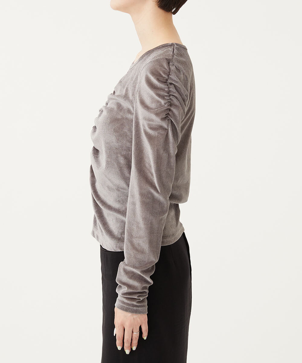 CTKKD03054 TONEA(トネア) シアーベロアシャーリングトップス ブラウン