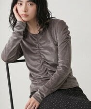 CTKKD03054 TONEA(トネア) シアーベロアシャーリングトップス ブラウン