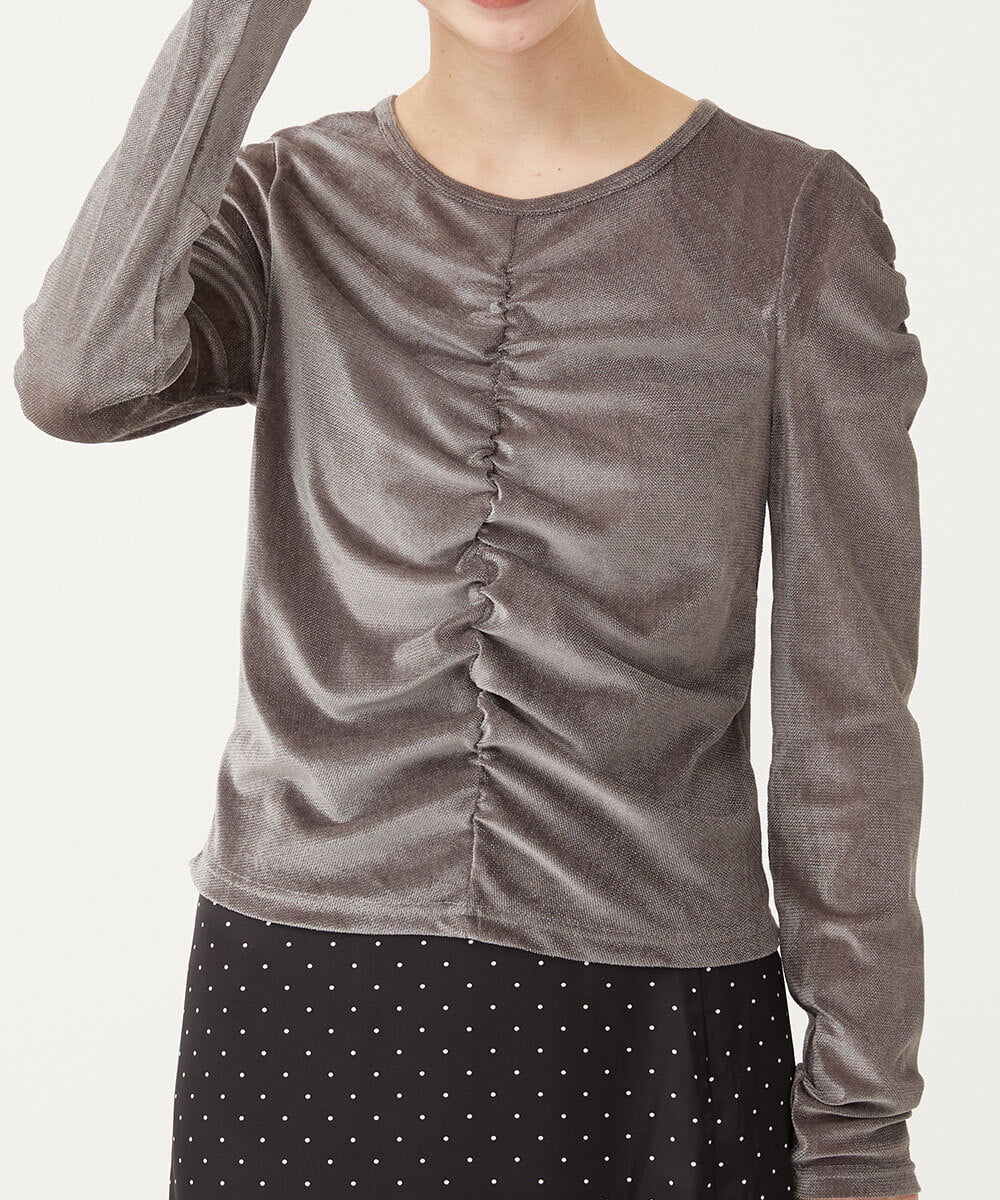CTKKD03054 TONEA(トネア) シアーベロアシャーリングトップス ブラウン