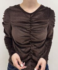 CTKKD03054 TONEA(トネア) シアーベロアシャーリングトップス ブラウン