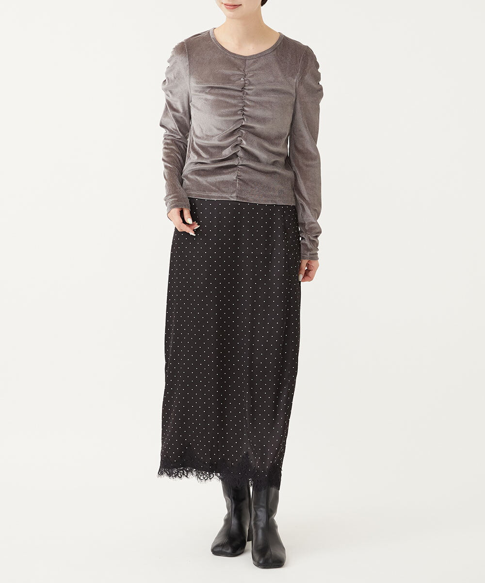 CTKKD03054 TONEA(トネア) シアーベロアシャーリングトップス ブラウン