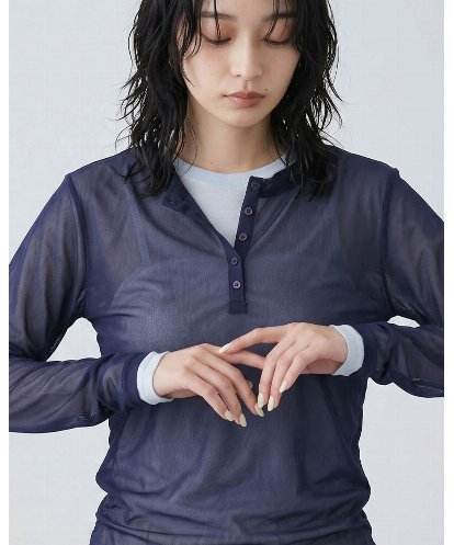 CTKKD04051 TONEA シアーヘンリーネック レイヤードトップス