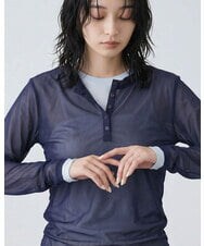 CTKKD04051 TONEA(トネア) シアーヘンリーネック レイヤードトップス ネイビー