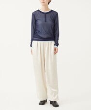 CTKKD04051 TONEA(トネア) シアーヘンリーネック レイヤードトップス アイボリー