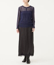 CTKKD04051 TONEA(トネア) シアーヘンリーネック レイヤードトップス アイボリー