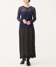 CTKKD04051 TONEA(トネア) シアーヘンリーネック レイヤードトップス アイボリー