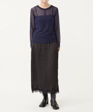 CTKKD04051 TONEA(トネア) シアーヘンリーネック レイヤードトップス アイボリー