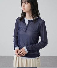 CTKKD04051 TONEA(トネア) シアーヘンリーネック レイヤードトップス アイボリー