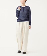 CTKKD04051 TONEA(トネア) シアーヘンリーネック レイヤードトップス アイボリー