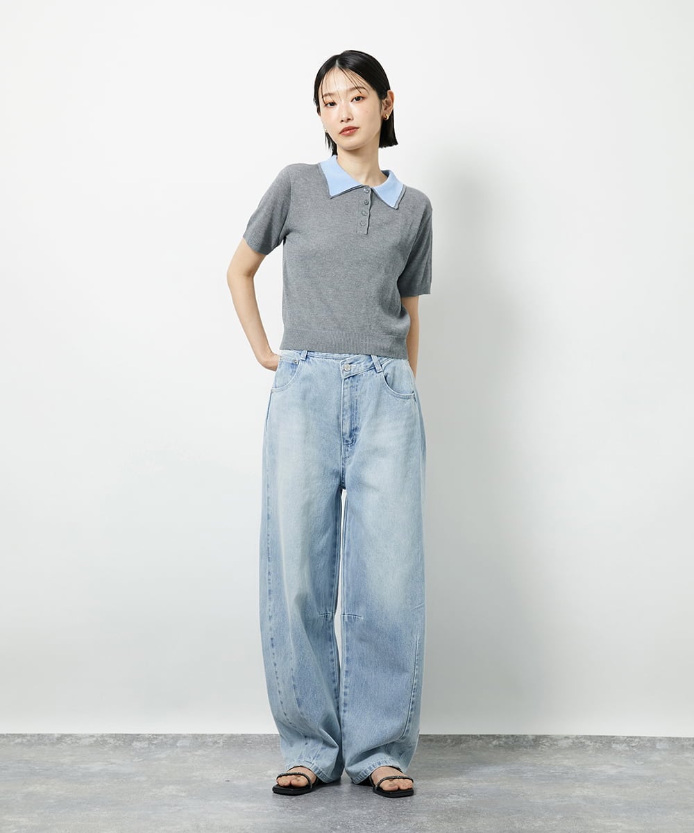 CTLID01067 TONEA(トネア) カーブデニム パンツ インディゴ