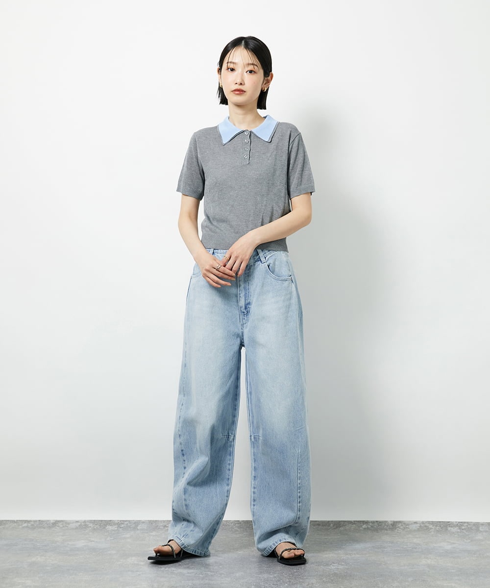 CTLID01067 TONEA(トネア) カーブデニム パンツ インディゴ