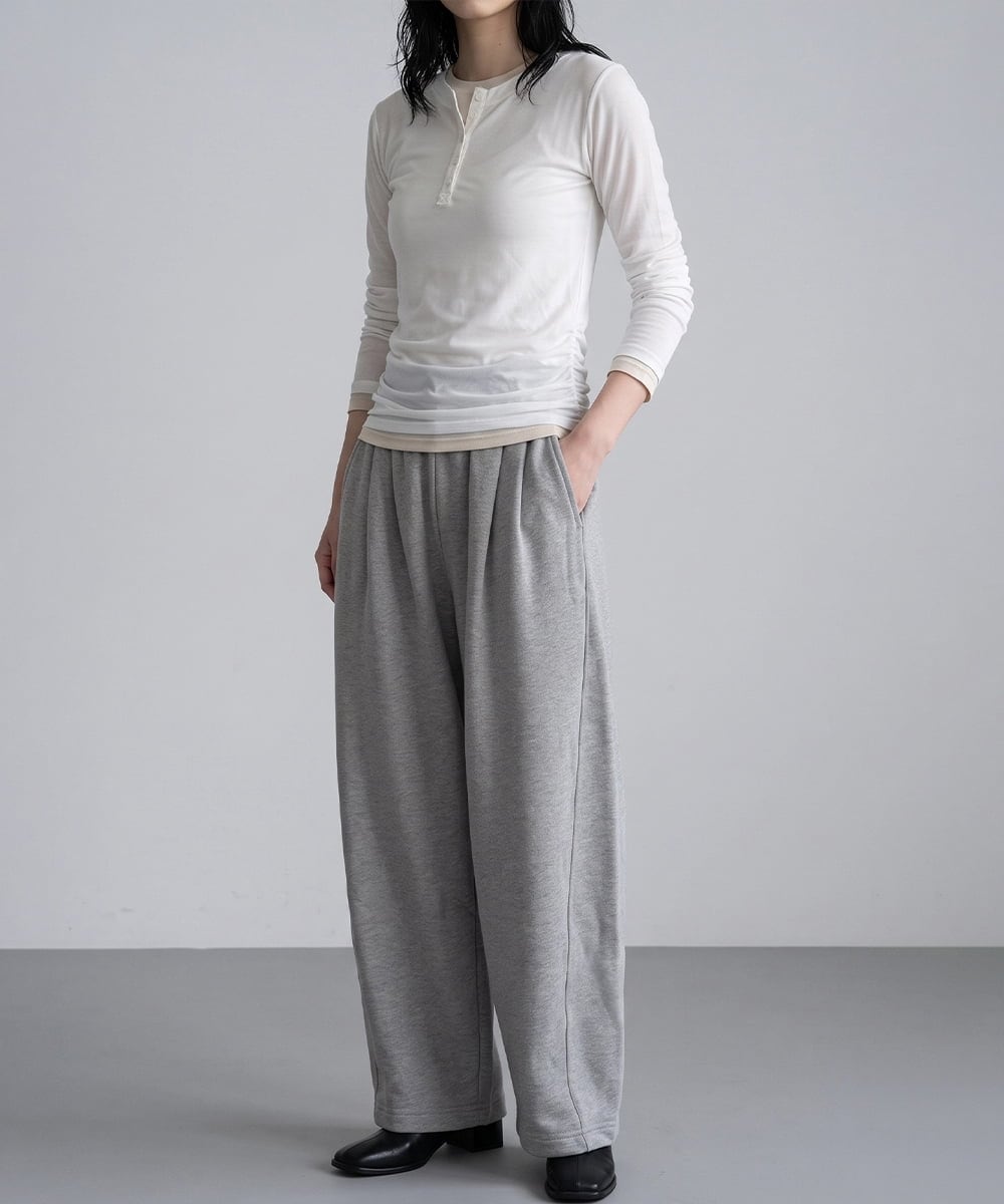 CTLKD01061 TONEA(トネア) バレルレッグ スウェットパンツ グレー