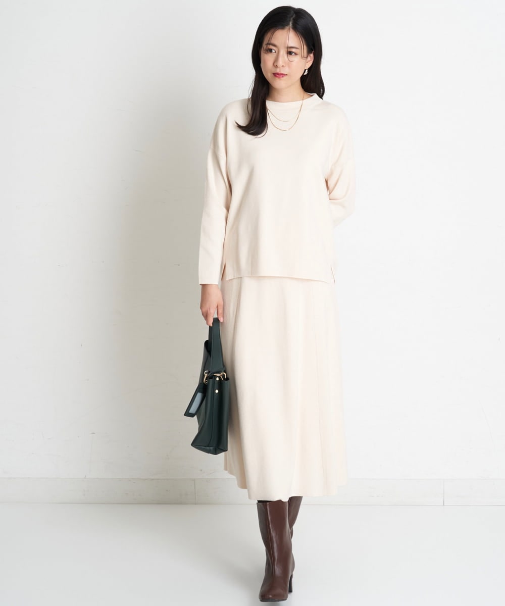 EBEAS41158 comfy Couture(コンフィークチュール) 【洗える】ニットセットアップ アイボリー