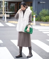 EBEAS42150 comfy Couture(コンフィークチュール) 【洗える】ロングニットワンピース モカ
