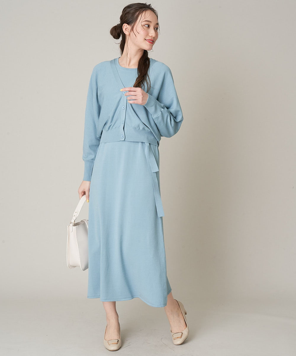 洗える ニットワンピース カーディガンセット ワンピース Comfy Couture コンフィークチュール イトキンオンラインストア