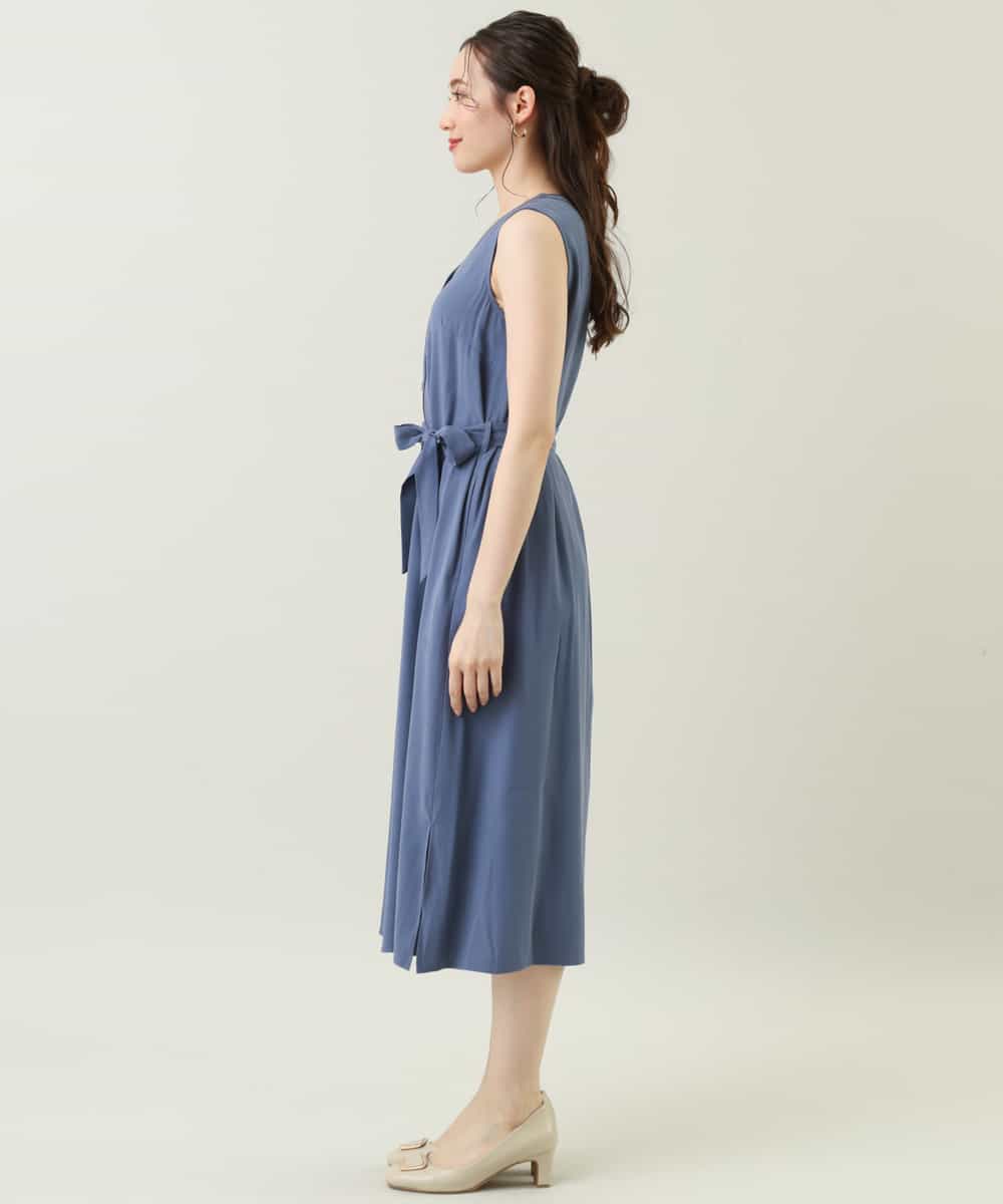 EBEGP34150 comfy Couture(コンフィークチュール) 【洗える】ニットポンチョ＋ジレワンピ―ス ネイビー