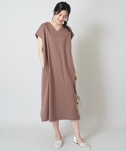 EBEHP51058 comfy Couture 【洗える】Vネックカットワンピース