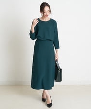 EBEJP56150 comfy Couture 【洗える】ゆるトップス×スカート ニットセットアップ
