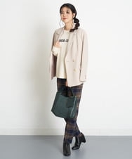 EBFAS10090 comfy Couture(コンフィークチュール) 【洗える】インターシャ編みニット ブラック