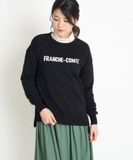 EBFAS10090 comfy Couture(コンフィークチュール) 【洗える】インターシャ編みニット ブラック