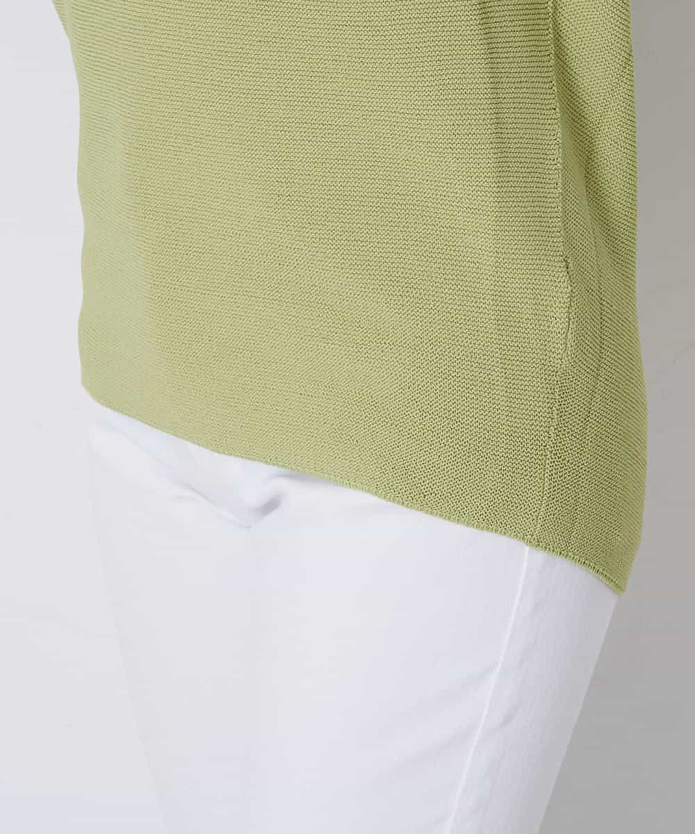 EBFEM04069 comfy Couture(コンフィークチュール) 【WEB限定カラー】シームレスVネックニット グリーン