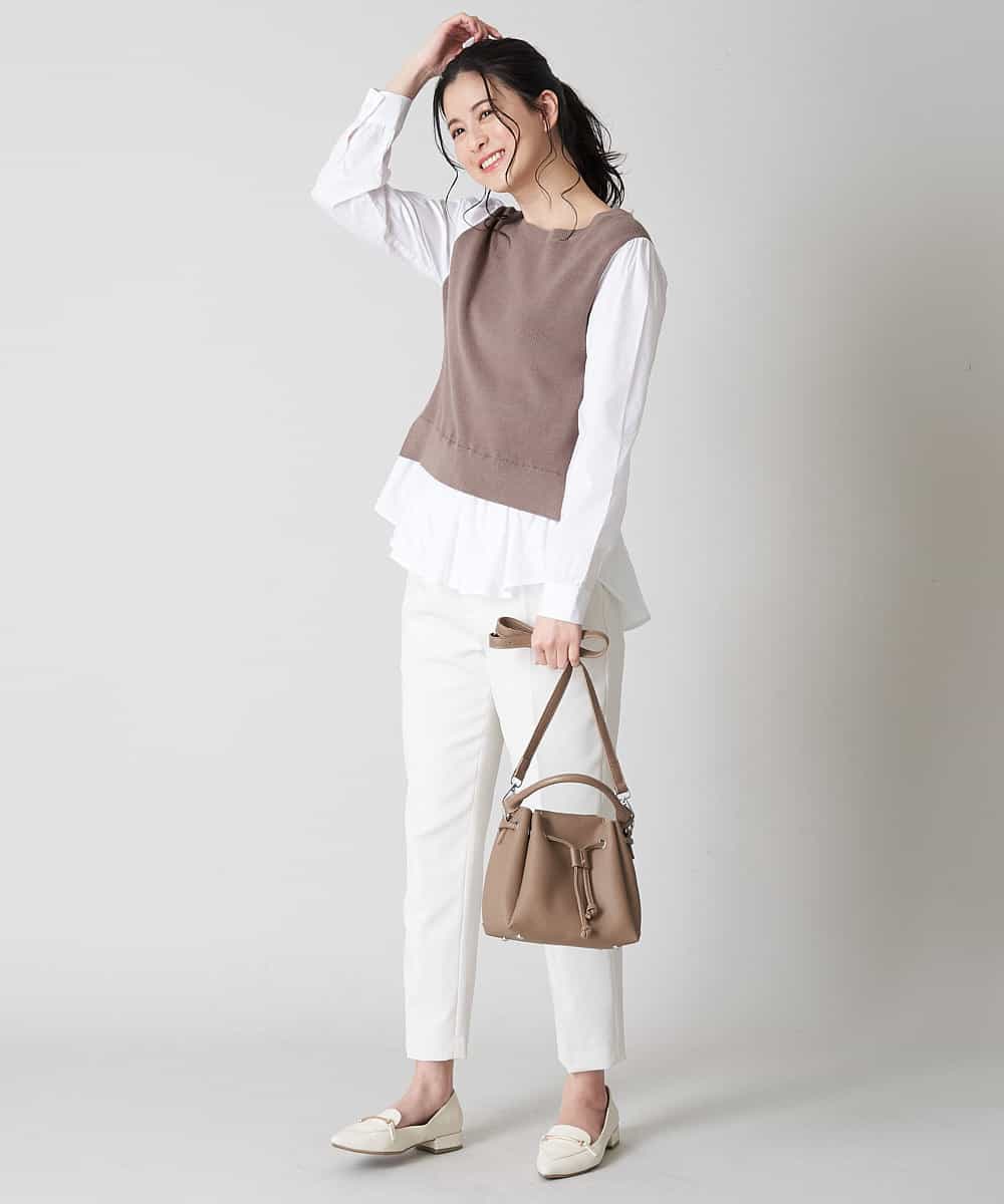 洗える シャツレイヤードニット ニット セーター Comfy Couture コンフィークチュール イトキンオンラインストア