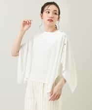 EBFGP01090 comfy Couture(コンフィークチュール) 【洗える/2WAY】ニットポンチョセット ホワイト