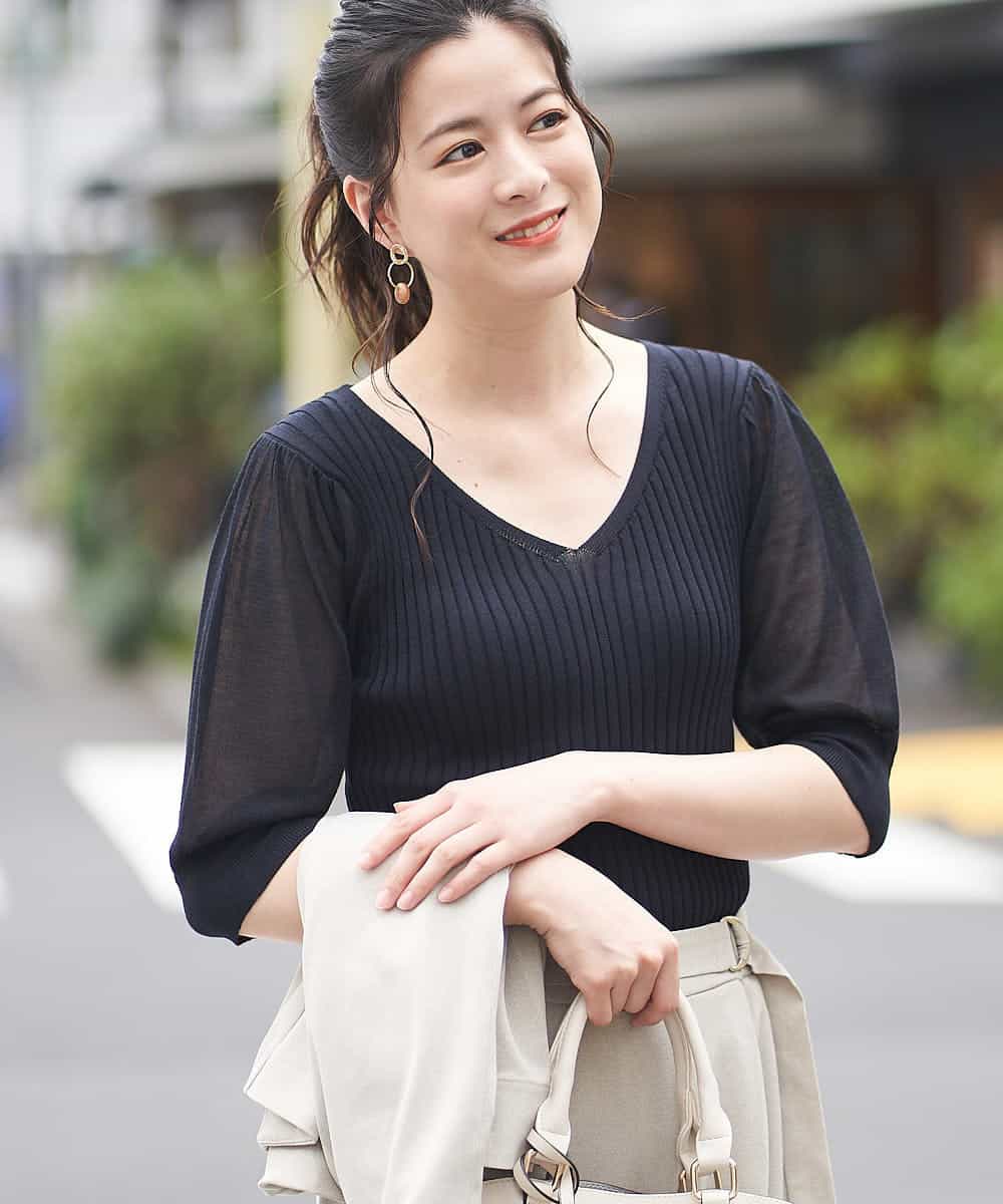 Comfy Couture コンフィークチュール 洗える 二の腕カバー シアーパフスリーブニット イトキンオンラインストア Comfy Couture コンフィークチュール 洗える 二の腕カバー シアーパフスリーブニット イトキンオンラインストア