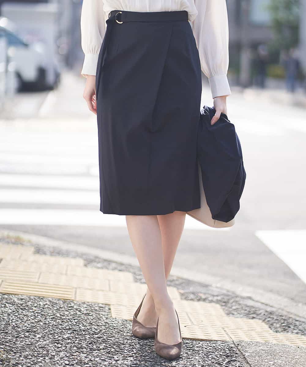 Comfy Couture コンフィークチュール 洗える ベルト付きラップ風タイトスカート イトキンオンラインストア Comfy Couture コンフィークチュール 洗える ベルト付きラップ風タイトスカート イトキンオンラインストア