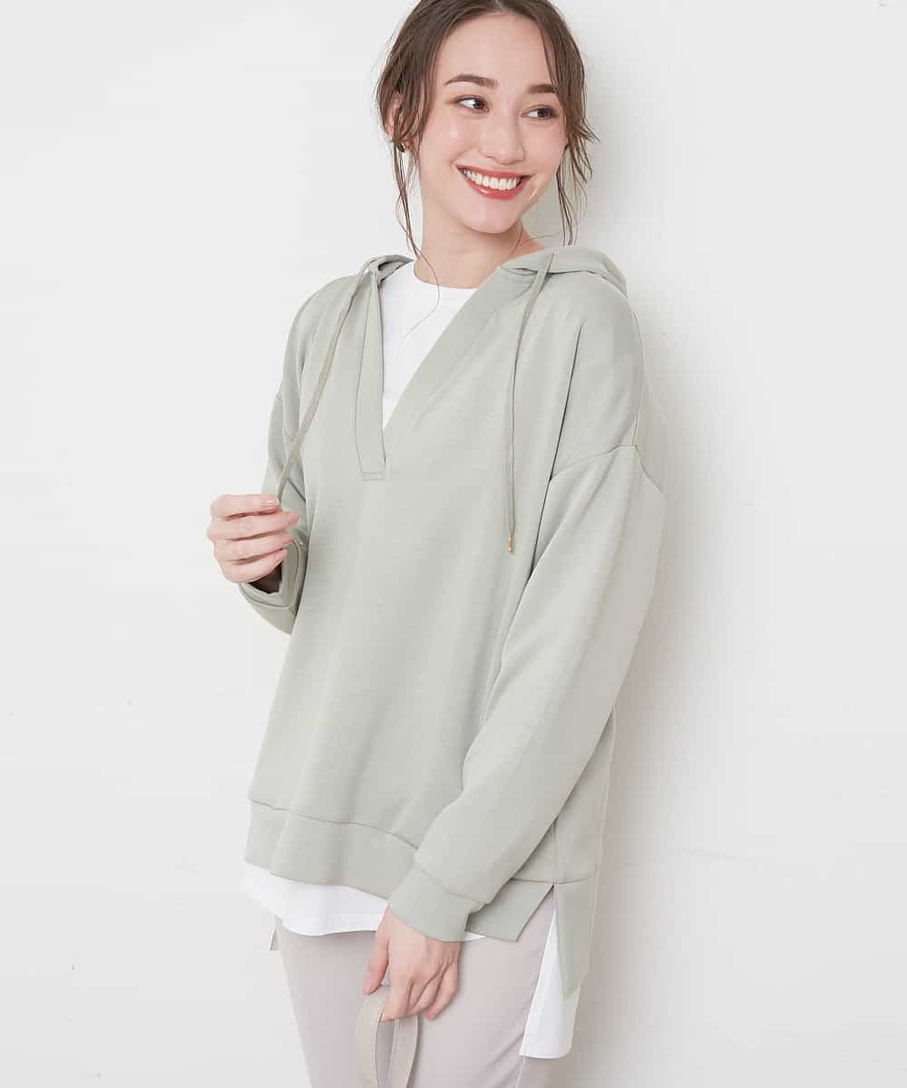 Comfy Couture コンフィークチュール 洗濯機で洗える 深vネックパーカー イトキンオンラインストア Comfy Couture コンフィークチュール 洗濯機で洗える 深vネックパーカー イトキンオンラインストア