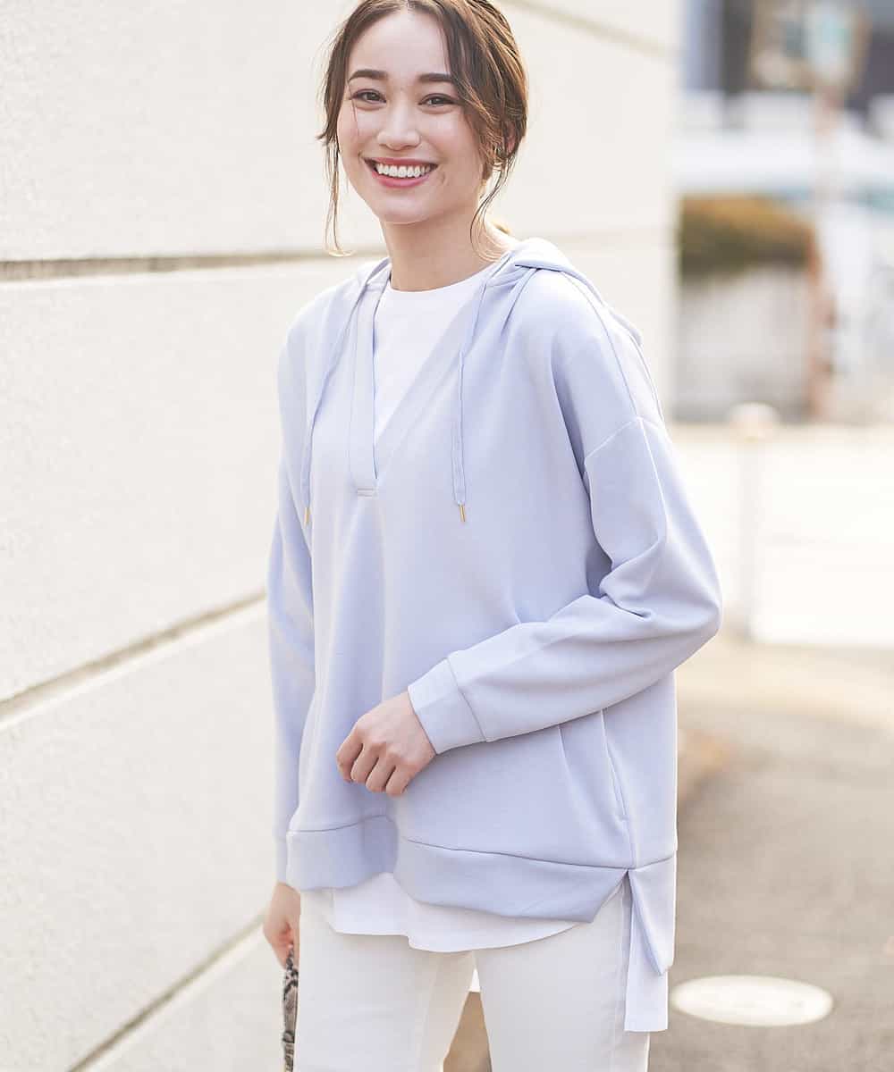 Comfy Couture コンフィークチュール 洗濯機で洗える 深vネックパーカー イトキンオンラインストア Comfy Couture コンフィークチュール 洗濯機で洗える 深vネックパーカー イトキンオンラインストア