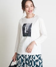 EBKKP04060 comfy Couture(コンフィークチュール) 【洗濯機で洗える】フォトTシャツ ホワイト