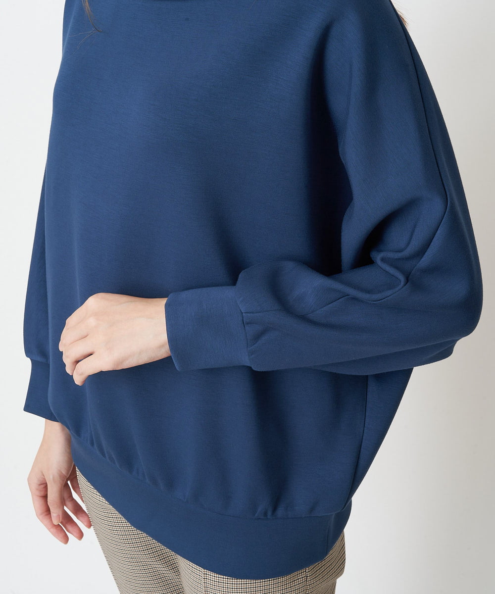 EBKKP11078 comfy Couture(コンフィークチュール) 【洗濯機で洗える】パーカー風ドルマンカットソー ブルー