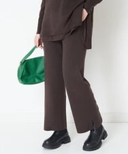 EBLLP40150 comfy Couture(コンフィークチュール) 【洗える】スリットニットパンツ ブラウン