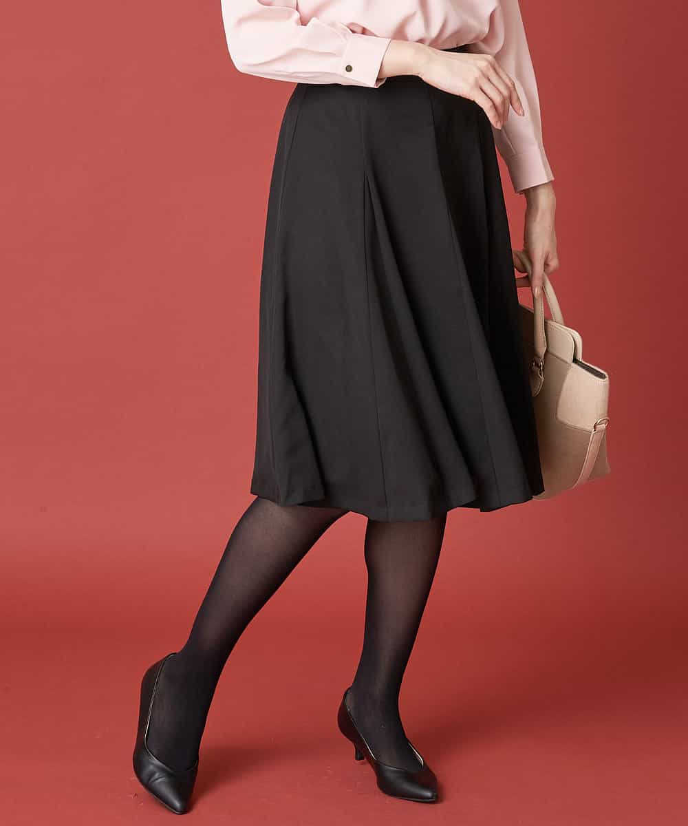 洗濯機で洗える ゴアード切替えフレアスカート ひざ丈スカート Ofuon オフオン イトキンオンラインストア