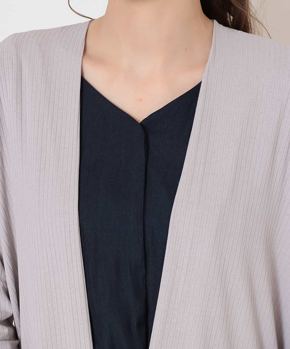 Ofuon オフオン 洗える 冷房対策 テレコ編みロングカーディガン イトキンオンラインストア