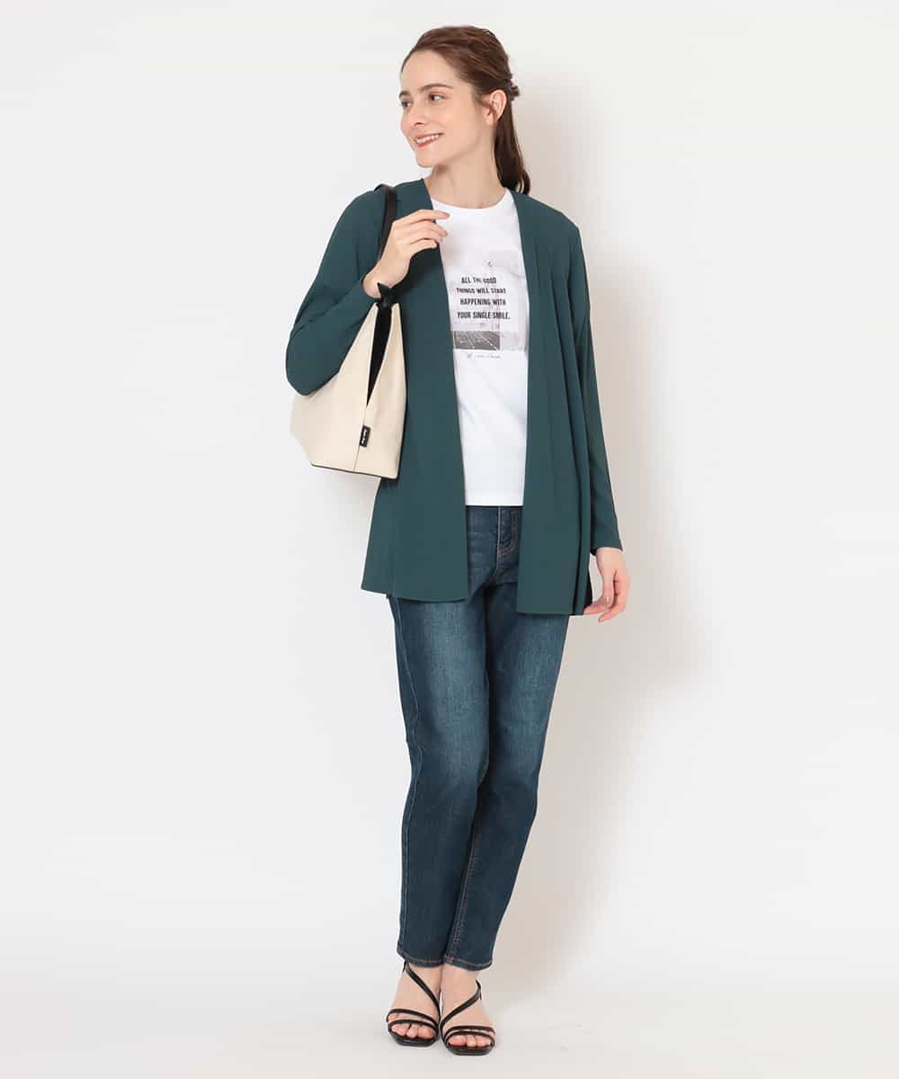 Ofuon オフオン 洗える 冷房対策 テレコ編みロングカーディガン イトキンオンラインストア