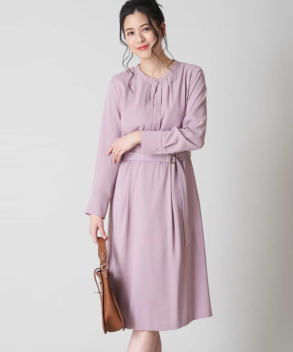 洗濯機で洗える マチ付き2wayネックバンドカラーワンピース ワンピース Ofuon オフオン イトキンオンラインストア