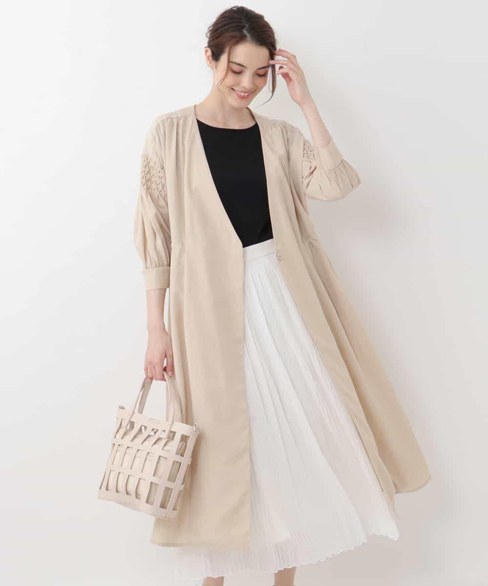 Ofuon オフオン 洗える スモッキングコートワンピース イトキンオンラインストア